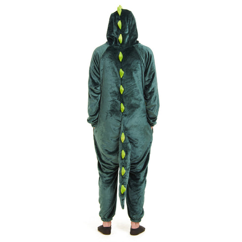 Snuggs Blanket Animal Onesie Dinosaur neon green
